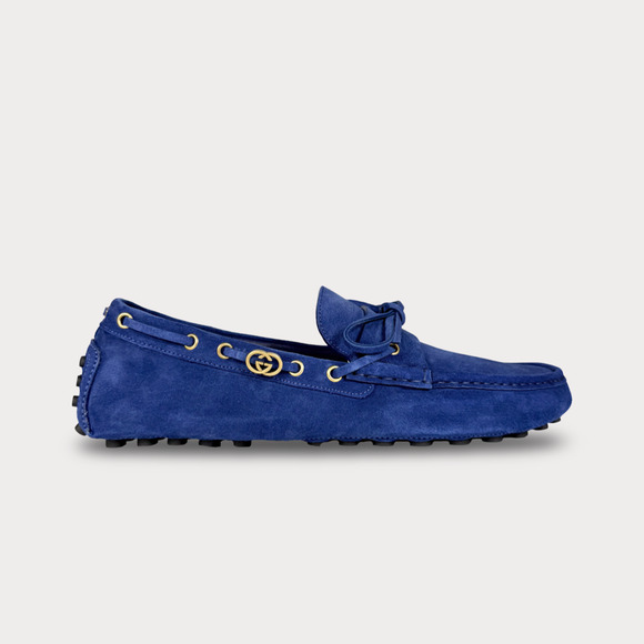 Gucci Suede Horsebit Driver Loafer - Men’s 12.5 - Picture 1 of 8